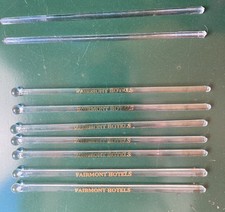 Vintage Fairmont Hotels Swizzle Stick - 9 Clr Acrylic Hotel Advertising Barware picture