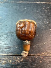 Hand-Carved Yak Bone Fist Guru Bead | Tibetan Mala Connector | Protection & Str picture