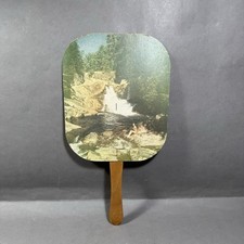 Antique Advertising Hand Fan ~ Waterfall HVAC ~ Goffstown, New Hampshire picture