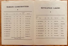 1951 Minneapolis Lakers at Warriors program insert (Globetrotters George Mikan) picture