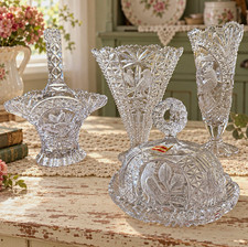 Vintage Hofbauer Byrdes Collection Lead Crystal 4-Piece Lot – West Germany picture