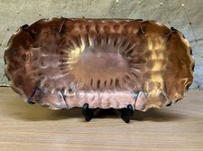 Vintage Gregorian Solid Copper Ruffled Bowl Made in the USA picture