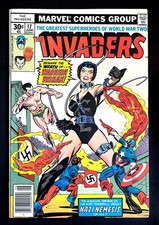 INVADERS #17 Rare Hi-Grade Bronze Age 1st NAZI WARRIOR WOMAN w/HITLER App. 1977 picture