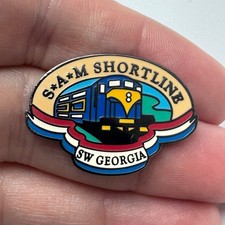Historic SAM Shortline Railroad Excursion Train Souvenir Pin Southwest Georgia picture
