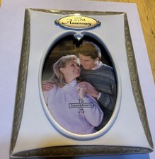 Ganz Treasured Memories 25th Anniversary Picture Frame 4x6 White ER44635 picture