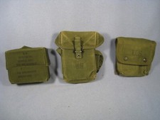 Lot of 3 Vintage US. Kits ,Detector Kit , WW2 Medial Kit & Ammo Pouch picture