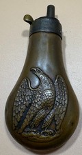 Colt-Designed Pocket Flask Pre-Civil War .31 cal Patriotic Eagle Vintage Antique picture