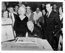 Marilyn Monroe celebrates Wilfrid Hyde White birthday Yves Montand- Old Photo picture