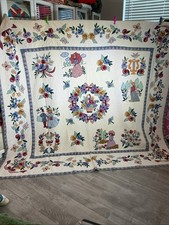 Beautiful VTG Ltd Ed Quilt APPLIQUÉ Queen 86x94 Cottage Core Magnificen picture