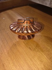 Vintage 1957 Ronson Regal Copper Table Lighter Mid Century Swirl Jamed No Spark picture