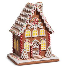 RAZ Imports Lighted Sprinkle Gingerbread House, 9-Inch, Multicolor picture