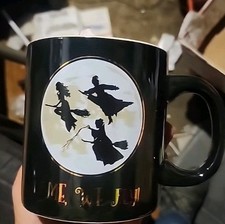 Disney Hocus Pocus Come, We Fly Coffee Mug Black Gold The Sanderson Sisters *NEW picture