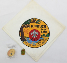 Vtg WM H Pouch Scout Camp Greater New York Councils Neckerchief Hat Pin & Slide picture