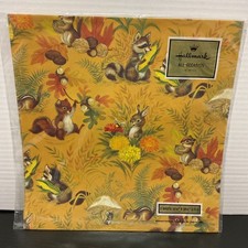 vintage 1970s Hallmark wrapping paper featuring a woodland animal  NEW picture