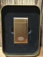 Vintage CROWN CASINO MAHOGANY GOLD JET LIGHTER & CASE (UN-USED) RARE COLLECTABLE picture