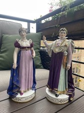 Rare Antique French Old Paris Napoleon & Josephine Porcelain Figures 11” Pair picture