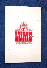 LUMS FAMILY RESTAURANT Vintage c.1970's MENU Specials Sandwiches Beer Seafood picture