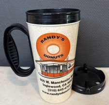 Randy's Donuts plastic travel tumbler mug cup & Lid Inglewood, California picture