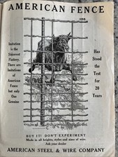 Antique 1915 American Farm Steel Wire Fence Cattle Trade Magazine Shorthorn Bull picture
