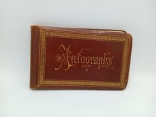 Antique Victorian Autograph Album 1884-1889 Handwritten Verses Chromo Scraps picture
