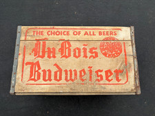 SHARP Vintage Dubois Du Bois Budweiser Beer Bottle Crate Box Du Bois, PA picture