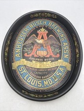 Vtg Anheuser-Busch Brewing Assn Metal Beer Serving Tray St Louis MO 15