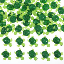 60Pcs Mini Resin Turtles, Green Tiny Turtle Figurines, Small Resin Animals for G picture