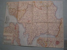 VINTAGE FRANCE, BELGIUM AND THE NETHERLANDS MAP National Geographic June 1960 picture