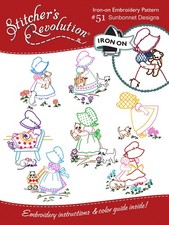 Stitcher's Revolution 51 SUNBONNET SUE 7 Motifs CUTE Embroidery Transfer Pattern picture
