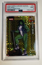 Topps 2026 Topps Chrome Marvel She-Hulk Gold X-Fractor  33/50 PSA 9 POP 1 picture