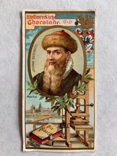 1898 Johann Gutenberg Stollwerck Card Chocolates Album 1 RARE picture