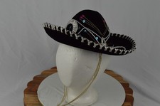 Sombrero Mexican Authentic White Thread - Size Youth picture