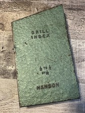 Vintage Hanson USA 15 Pc Drill Bit Index Set 1/16-1/2