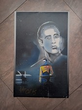 Star Trek artwork depicts a large grayscale portrait of Data's face picture