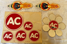 Vintage Original AC Delco Sticker Lot Round Pedal Spark Plug Different Sizes picture