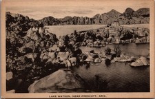Lake Watson Prescott AZ Albertype Co. Granite Dells Vintage Postcard picture