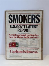 Carlton Cigarettes Advertisement Print Ad From BHG 1982 Mounted/Wrapped picture