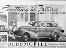 1937 Oldsmobile F-37 Full-Page Newspaper Ad 22in x 17in Draft Version Rare NOS picture