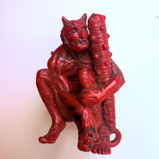 Vintage Kaiyodo Furuta Oni Ogre Netsuke Strap Hyakki Yako Yokai Figure Japan picture