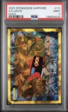 2025 Topps Chrome SpongeBob Sapphire Atlantis #111 Gold /50 PSA 9 picture