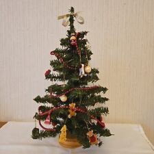 Vintage Lefton Christmas Tree Decorated Tabletop Artificial Spruce Holiday 12