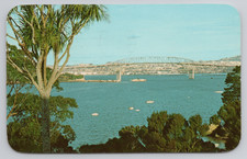 Auckland Harbour Bridge New Zealand 1966 Postcard picture
