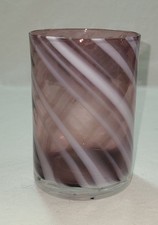 Antique Tumbler Purple Plum  with Opalescent Swirl     Fenton    Glass picture