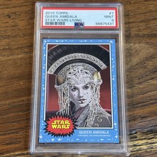 Queen Amidala 2019 Topps Star Wars Living Set Card #7 Graded PSA 9 MINT picture