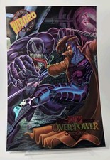 1995 Wizard Metal Print Marvel Overpower Gambit Venom Jumbo Card 6.5x10 picture