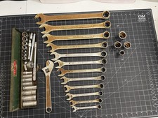 Vintage S-K Wayne Tool Lot – Socket Set and Wrench Set SAE picture