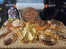 10 vintage copper jello molds Wall Hanging Kitchen Decor Italy Korea picture