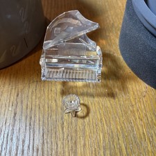 Swarovski Crystal Retired Grand Piano with Stool Figurine and Box picture