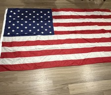 Vintage American Flag Co USA Flag 50 Star Sewn Stars Stripes Nylon Large 5x8 picture