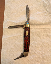 Schrade Vintage 3-Blade Pen Pocketknife,  Bone Handle  Series 890 picture